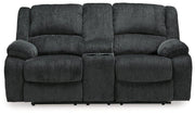 Draycoll Reclining Loveseat with Console - Coastal Roots Furniture (Courtenay, BC)