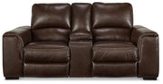 Alessandro Power Reclining Loveseat with Console - Coastal Roots Furniture (Courtenay, BC)