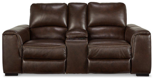 Alessandro Power Reclining Loveseat with Console - Coastal Roots Furniture (Courtenay, BC)