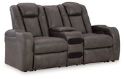 Fyne-Dyme Power Reclining Loveseat with Console - Coastal Roots Furniture (Courtenay, BC)