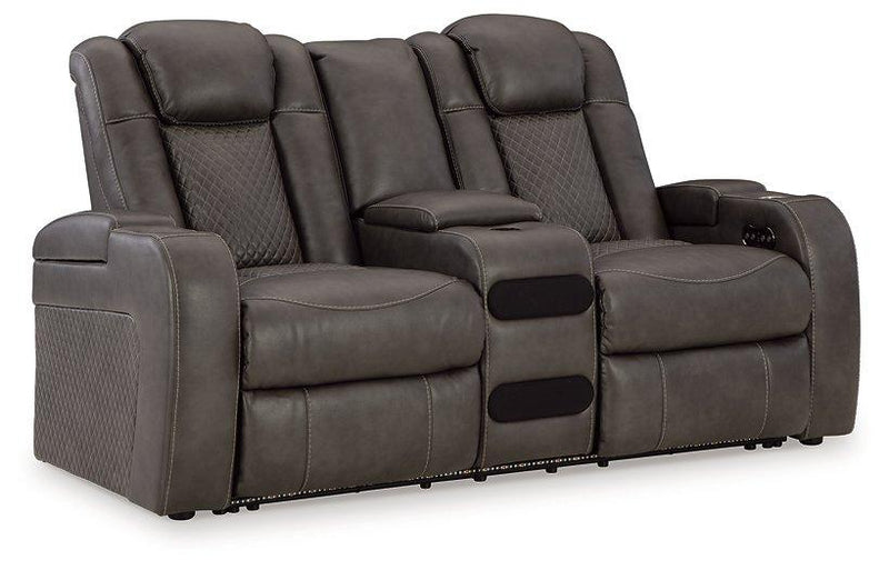 Fyne-Dyme Power Reclining Loveseat with Console - Coastal Roots Furniture (Courtenay, BC)