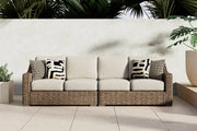 Beachcroft 2-Piece Outdoor Loveseat with Cushion - Coastal Roots Furniture (Courtenay, BC)