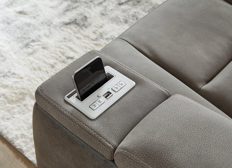 Next-Gen DuraPella Power Reclining Loveseat with Console - Coastal Roots Furniture (Courtenay, BC)