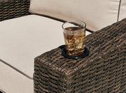 Coastline Bay Outdoor Swivel Lounge with Cushion - Coastal Roots Furniture (Courtenay, BC)