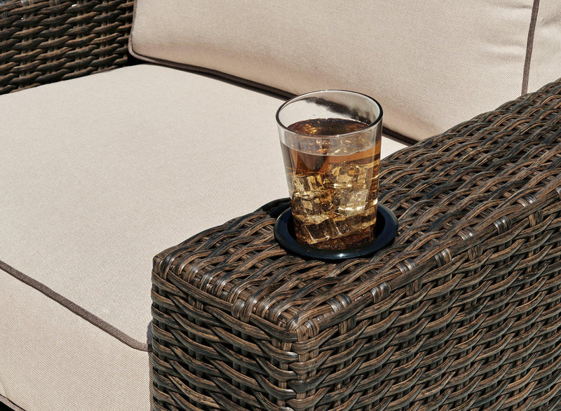 Coastline Bay Outdoor Swivel Lounge with Cushion - Coastal Roots Furniture (Courtenay, BC)