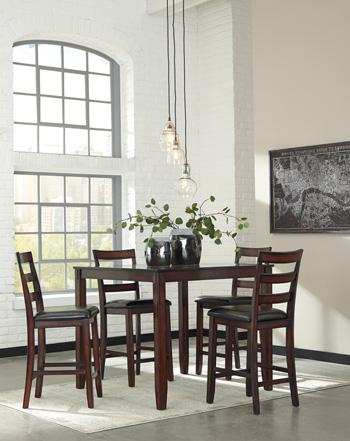 Coviar Counter Height Dining Table and Bar Stools (Set of 5) - Coastal Roots Furniture (Courtenay, BC)