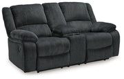 Draycoll Reclining Loveseat with Console - Coastal Roots Furniture (Courtenay, BC)