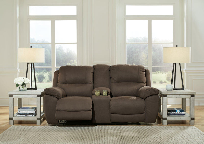 Next-Gen Gaucho Reclining Loveseat with Console - Coastal Roots Furniture (Courtenay, BC)