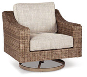 Beachcroft Outdoor Swivel Lounge with Cushion - Coastal Roots Furniture (Courtenay, BC)