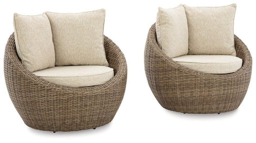 Danson Swivel Lounge with Cushion (Set of 2) - Coastal Roots Furniture (Courtenay, BC)