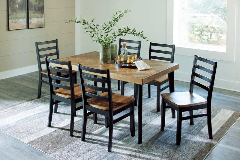 Blondon Dining Table and 6 Chairs (Set of 7) - Coastal Roots Furniture (Courtenay, BC)
