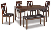 Bennox Dining Table and Chairs with Bench (Set of 6) - Coastal Roots Furniture (Courtenay, BC)