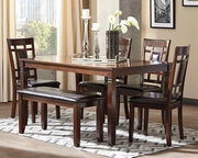 Bennox Dining Table and Chairs with Bench (Set of 6) - Coastal Roots Furniture (Courtenay, BC)