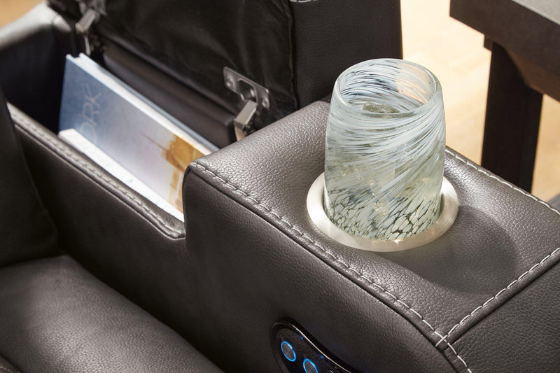 Fyne-Dyme Power Reclining Loveseat with Console - Coastal Roots Furniture (Courtenay, BC)