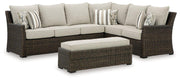 Brook Ranch Outdoor Sofa Sectional/Bench with Cushion (Set of 3) - Coastal Roots Furniture (Courtenay, BC)