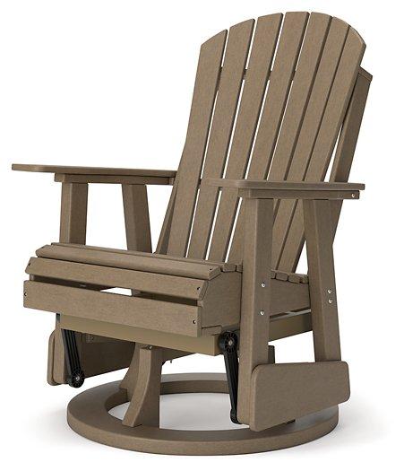 Hyland wave Outdoor Swivel Glider Chair - Coastal Roots Furniture (Courtenay, BC)