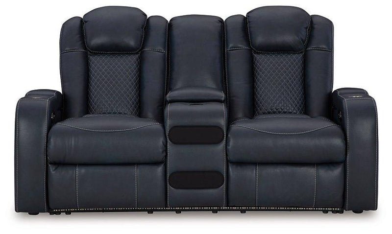 Fyne-Dyme Power Reclining Loveseat with Console - Coastal Roots Furniture (Courtenay, BC)
