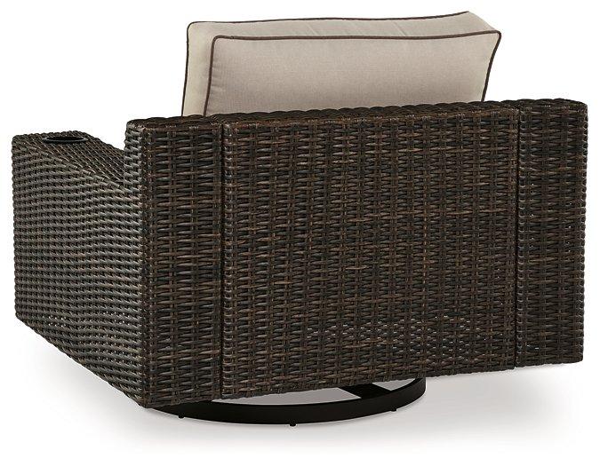 Coastline Bay Outdoor Swivel Lounge with Cushion - Coastal Roots Furniture (Courtenay, BC)