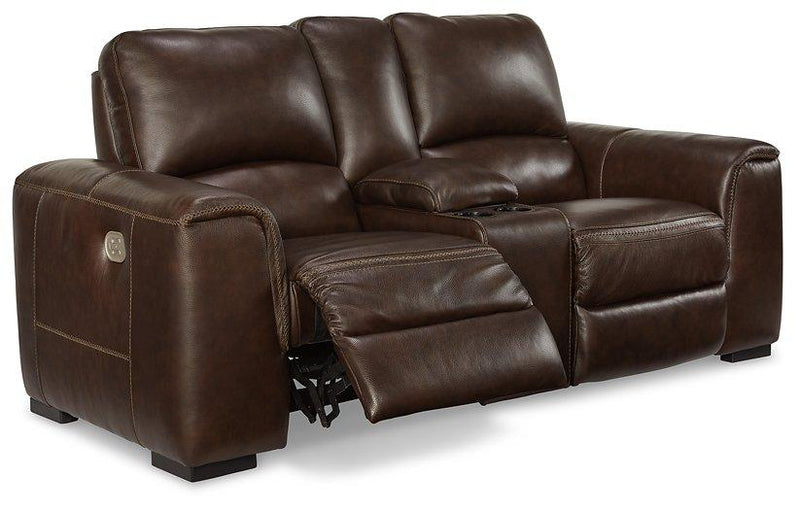 Alessandro Power Reclining Loveseat with Console - Coastal Roots Furniture (Courtenay, BC)