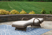 Beachcroft Outdoor Chaise Lounge with Cushion - Coastal Roots Furniture (Courtenay, BC)