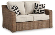 Beachcroft Outdoor Loveseat with Cushion - Coastal Roots Furniture (Courtenay, BC)