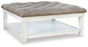 Kanwyn Upholstered Ottoman Coffee Table - Coastal Roots Furniture (Courtenay, BC)