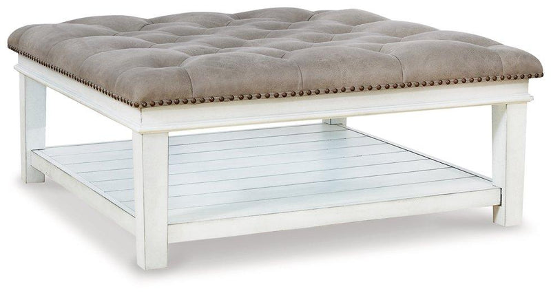 Kanwyn Upholstered Ottoman Coffee Table - Coastal Roots Furniture (Courtenay, BC)