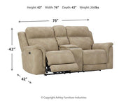 Next-Gen DuraPella Power Reclining Loveseat with Console - Coastal Roots Furniture (Courtenay, BC)