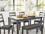 Bridson Dining Table and Chairs with Bench (Set of 6) - Coastal Roots Furniture (Courtenay, BC)