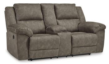 Laresview Reclining Loveseat with Console - Coastal Roots Furniture (Courtenay, BC)
