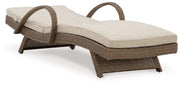 Beachcroft Outdoor Chaise Lounge with Cushion - Coastal Roots Furniture (Courtenay, BC)
