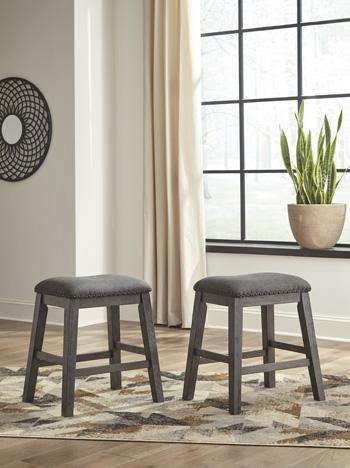 Caitbrook Counter Height Upholstered Bar Stool - Coastal Roots Furniture (Courtenay, BC)
