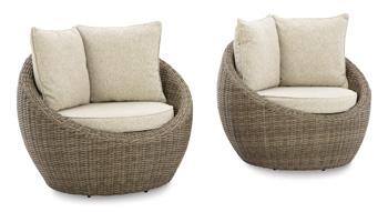 Danson Swivel Lounge with Cushion (Set of 2) - Coastal Roots Furniture (Courtenay, BC)