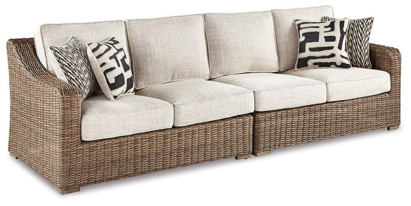 Beachcroft 2-Piece Outdoor Loveseat with Cushion - Coastal Roots Furniture (Courtenay, BC)