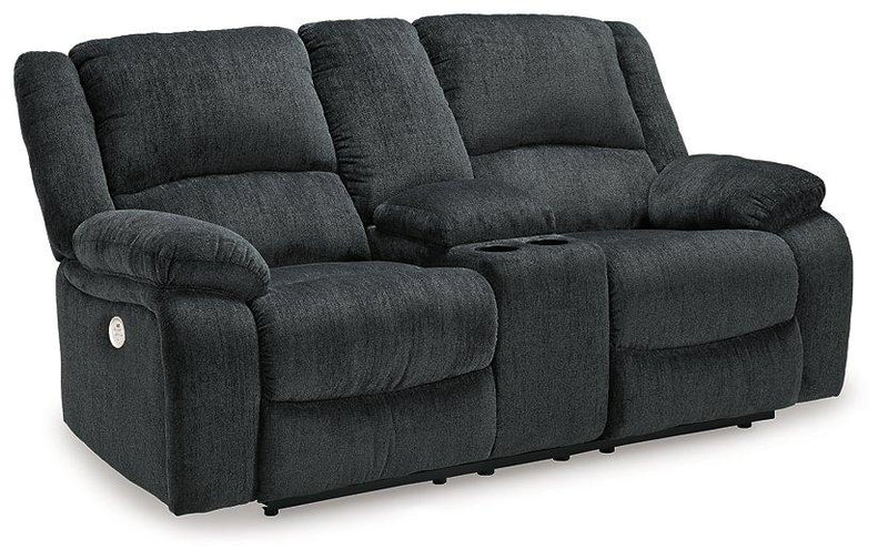 Draycoll Power Reclining Loveseat with Console - Coastal Roots Furniture (Courtenay, BC)