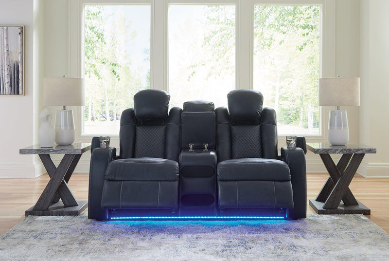 Fyne-Dyme Power Reclining Loveseat with Console - Coastal Roots Furniture (Courtenay, BC)