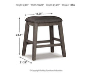 Caitbrook Counter Height Upholstered Bar Stool - Coastal Roots Furniture (Courtenay, BC)