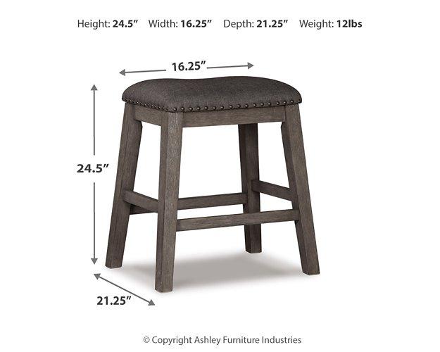 Caitbrook Counter Height Upholstered Bar Stool - Coastal Roots Furniture (Courtenay, BC)