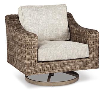Beachcroft Outdoor Swivel Lounge with Cushion - Coastal Roots Furniture (Courtenay, BC)