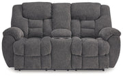 Foreside Reclining Loveseat with Console - Coastal Roots Furniture (Courtenay, BC)