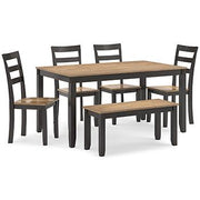Gesthaven Dining Table with 4 Chairs and Bench (Set of 6) - Coastal Roots Furniture (Courtenay, BC)