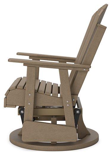 Hyland wave Outdoor Swivel Glider Chair - Coastal Roots Furniture (Courtenay, BC)