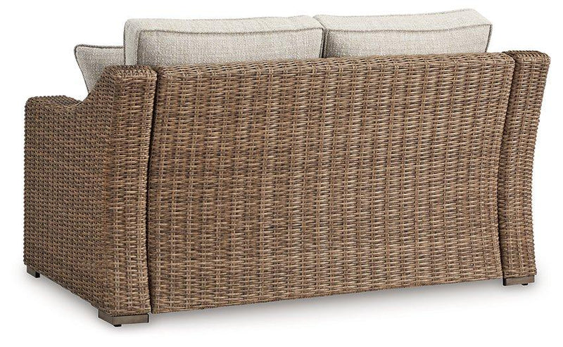 Beachcroft Outdoor Loveseat with Cushion - Coastal Roots Furniture (Courtenay, BC)
