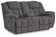 Foreside Reclining Loveseat with Console - Coastal Roots Furniture (Courtenay, BC)