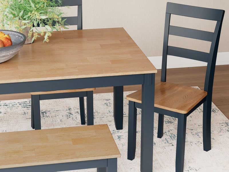 Gesthaven Dining Table with 4 Chairs and Bench (Set of 6) - Coastal Roots Furniture (Courtenay, BC)