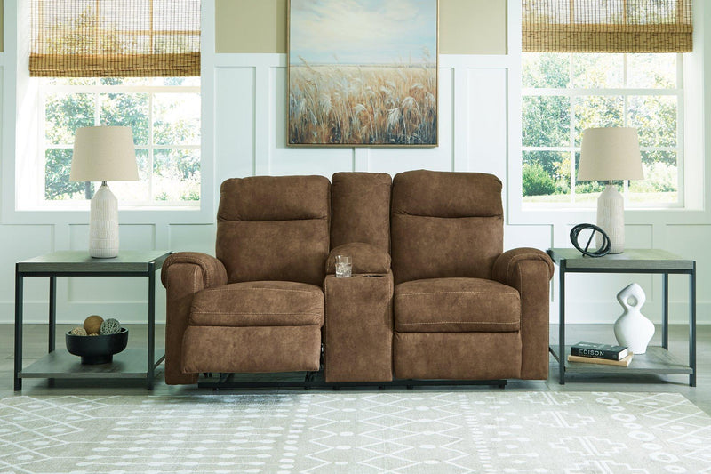 Edenwold Reclining Loveseat with Console - Coastal Roots Furniture (Courtenay, BC)