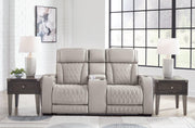 Boyington Power Reclining Loveseat with Console - Coastal Roots Furniture (Courtenay, BC)