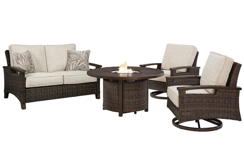 Paradise Trail Outdoor Loveseat, Lounge Chairs and Fire Pit Table - Coastal Roots Furniture (Courtenay, BC)