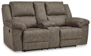 Laresview Reclining Loveseat with Console - Coastal Roots Furniture (Courtenay, BC)