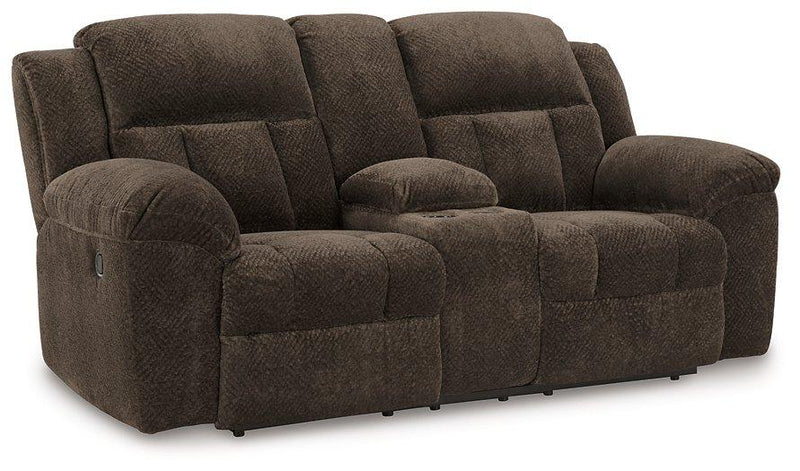 Frohn Reclining Loveseat with Console - Coastal Roots Furniture (Courtenay, BC)